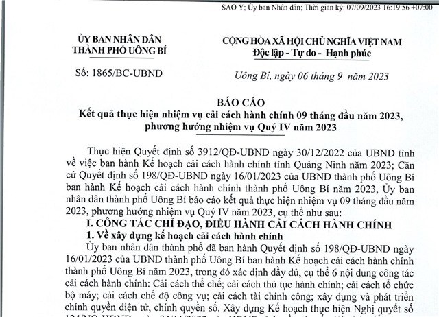 Báo cáo kết quả thực hiện nhiệm vụ cải cách 32Win32 app tải về 9 tháng đầu năm 2023, phương hướng nhiệm vụ Quý IV năm 2023