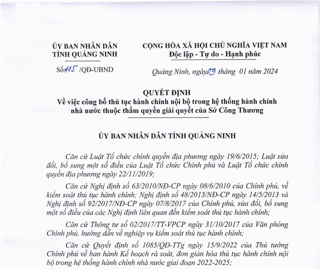 Công bố thủ tục 32Win32 app tải về nội bộ trong hệ thống 32Win32 app tải về Nhà nước thuộc thẩm quyền giải quyết của Sở Công Thương