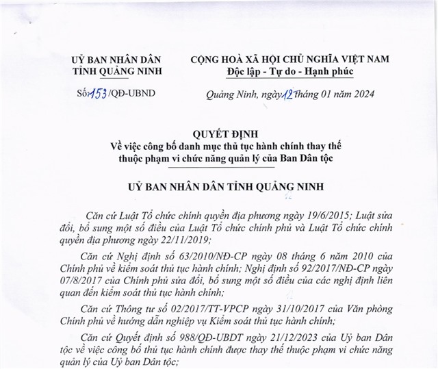 Công bố danh mục thủ tục 32Win32 app tải về thay thế thuộc phạm vi chức năng quản lý của Ban Dân tộc