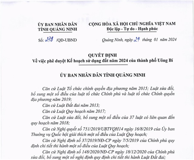 Kế hoạch sử dụng đất năm 2024 của thành phố 32Win12 com tại tài khoản