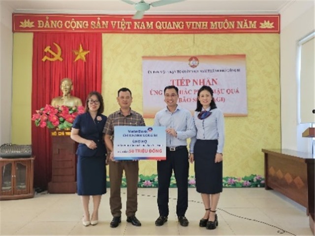 VietinBank 32Win12 com tại tài khoản tài trợ 600 triệu đồng ủng hộ đồng bào bị thiệt hại do cơn bão số 3 