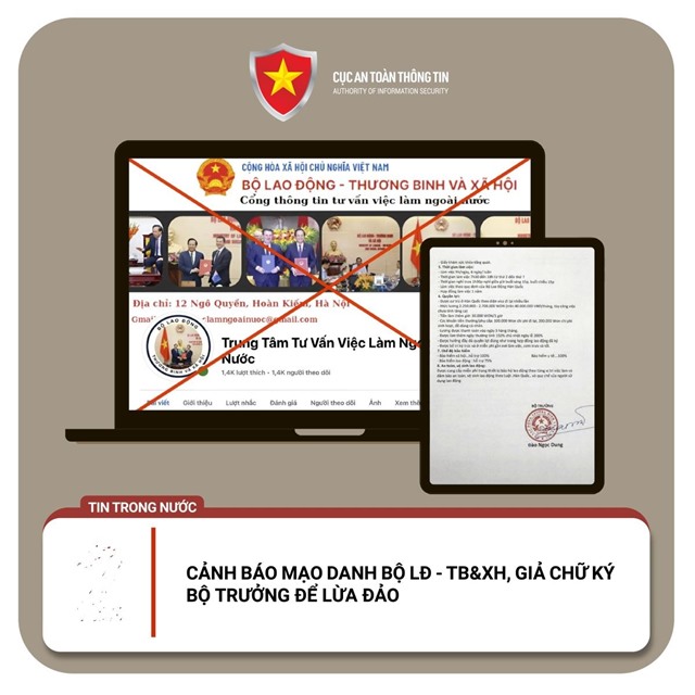 Giả chữ ký Bộ trưởng Bộ Lao động - Thương binh và Xã hội để lừa đi xuất khẩu Link Đăng Nhập Và Tải App 32 WIN COM Mới