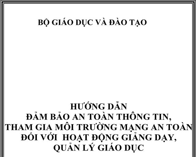 Hướng dẫn đảm bảo an toàn thông tin, tham gia 32Win10 cá cược thể thao mạng an toàn đối với hoạt động giảng dạy, quản lý giáo dục