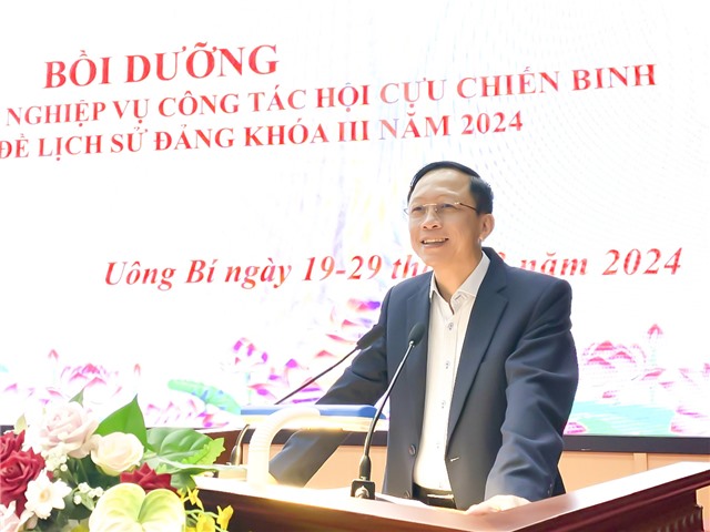 Khai giảng Lớp bồi dưỡng lý luận chính trị, nghiệp vụ công tác Hội Cựu chiến binh và Chuyên đề lịch sử Đảng khóa III, năm 2024