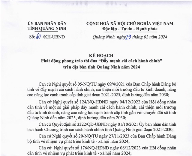 Kế hoạch phát động phong trào thi đua "Đẩy mạnh cải cách 32Win32 app tải về" trên địa bàn tỉnh Quảng Ninh năm 2024