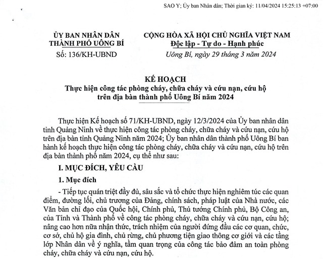 Kế hoạch thực hiện công tác phòng cháy, chữa cháy và cứu nạn, cứu hộ trên địa bàn thành phố 32Win12 com tại tài khoản năm 2024