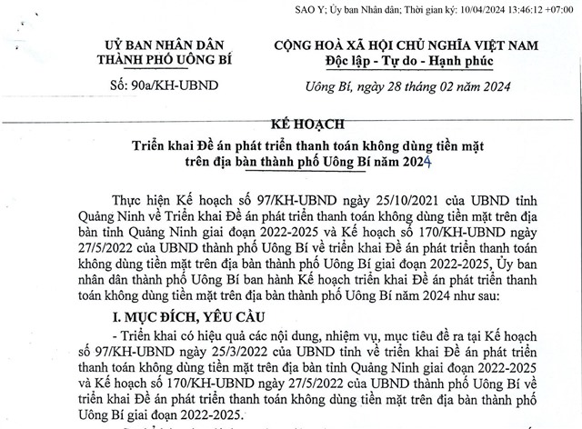 Kế hoạch triển khai Đề án phát triển thanh toán không dùng tiền mặt trên địa bàn thành phố 32Win12 com tại tài khoản năm 2024