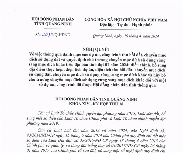 Link Đăng Nhập Và Tải App 32 WIN COM Mới số 203/NQ-HĐND ngày 19/4/2024 của HĐND tỉnh Quảng Ninh