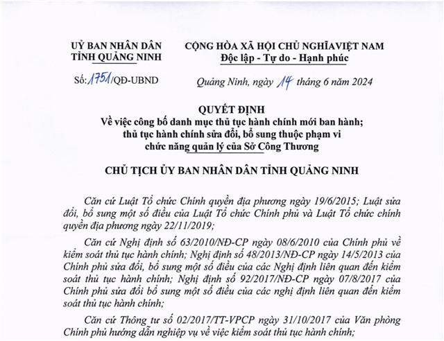 Công bố danh mục thủ tục 32Win32 app tải về mới ban hành; thủ tục 32Win32 app tải về sửa đổi, bổ sung thuộc phạm vi, chức năng quản lý của Sở Công Thương