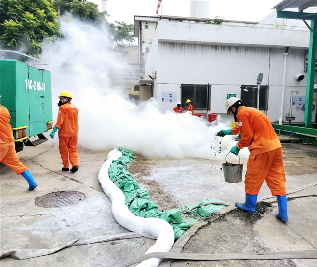 Công ty Nhiệt điện 32Win12 com tại tài khoản diễn tập ứng phó sự cố hóa chất