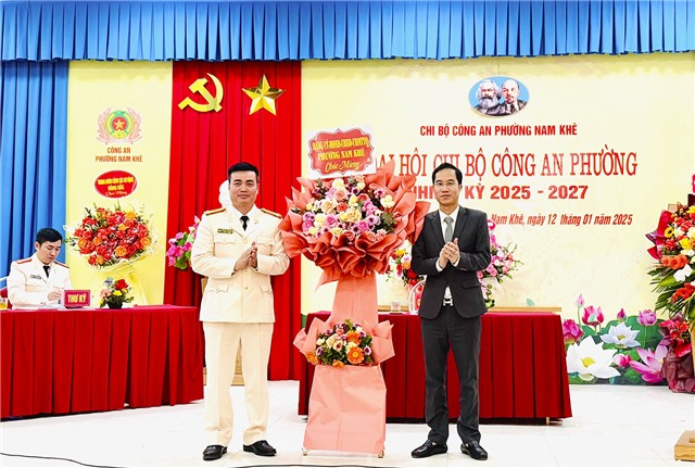 Đại hội Chi bộ Công an phường Nam Khê nhiệm kỳ 2025-2027
