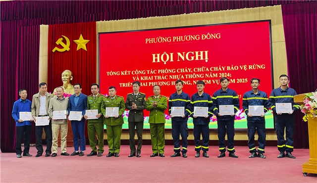 Phường Phương Đông tổng kết công tác phòng cháy, chữa cháy bảo vệ rừng và khai thác nhựa thông năm 2024