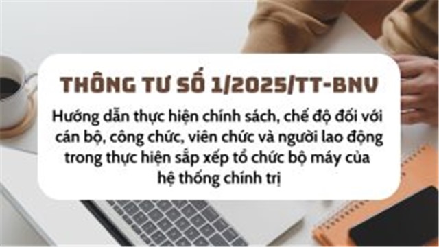 (Thông tư số 1/2025/TT-BNV) Hướng dẫn thực hiện chính sách, chế độ đối với cán bộ, công chức, viên chức và người Link Đăng Nhập Và Tải App 32 WIN COM Mới trong thực hiện sắp xếp tổ chức bộ máy của hệ thống chính trị