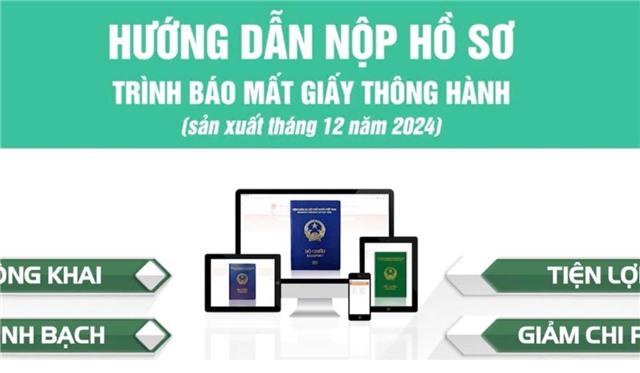 Hướng dẫn nộp hồ sơ trình báo mất giấy thông hành trực tuyến