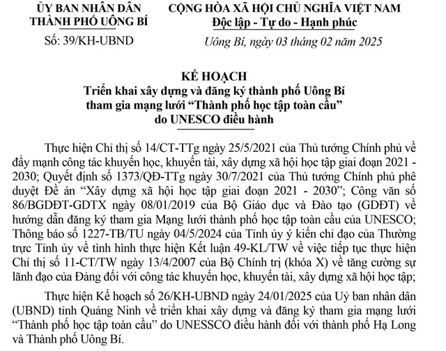Kế hoạch Triển khai 32Win1 com Tải xuống APK và đăng ký thành phố 32Win12 com tại tài khoản tham gia mạng lưới “Thành phố học tập toàn cầu” do UNESCO điều hành
