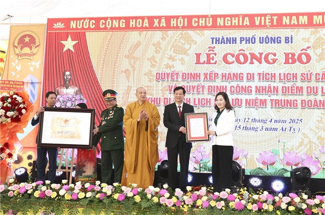 Công bố Di tích lịch sử cấp tỉnh và khánh thành Đền thờ các Anh hùng liệt sĩ Trung đoàn 5 Yên Tử