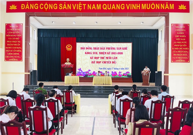 Kỳ họp thứ 15 HĐND phường Nam Khê khóa XVII nhiệm kỳ 2021 - 2026 (kỳ họp chuyên đề)