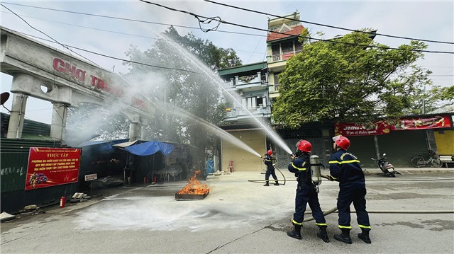 Trưng Vương thực tập phương án chữa cháy và cứu nạn, cứu hộ năm 2025