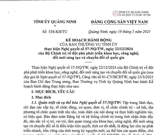 Ban hành Kế hoạch hành động thực hiện Link Đăng Nhập Và Tải App 32 WIN COM Mới số 57-NQ/TW