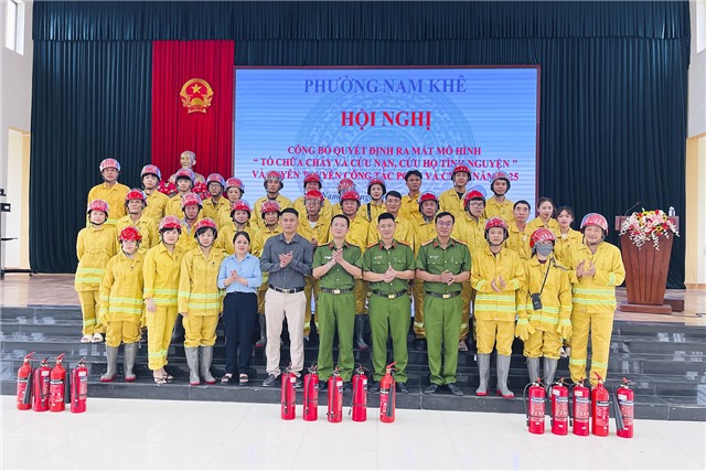 Phường Nam Khê thành lập mô hình "Tổ chữa cháy và cứu nạn, cứu hộ tình nguyện” và tuyên truyền pháp luật về PCCC & CNCH năm 2025