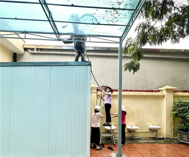 Các trường học trên địa bàn phường 32Win12 com tại tài khoản chủ động gia cố phòng chống bão số 3 