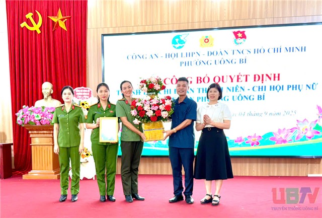 Công bố 32Win1 com nhà cái thành lập Chi đoàn thanh niên, Chi hội phụ nữ Công an phường 32Win12 com tại tài khoản
