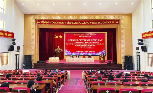Phường 32Win12 com tại tài khoản tổ chức Hội nghị cử tri nơi công tác lấy ý kiến nhận xét người ứng cử đại biểu HĐND