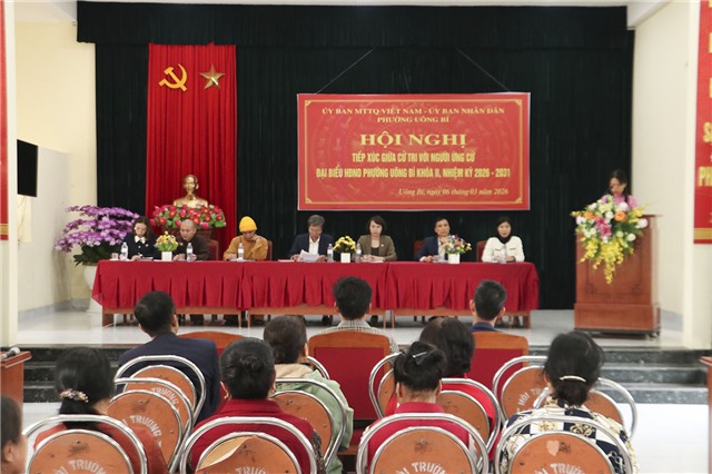 Hội nghị tiếp xúc giữa cử tri tại đơn vị bầu cử số 5 với người ứng cử Đại biểu HĐND phường 32Win12 com tại tài khoản khóa II, nhiệm kỳ 2026-2031