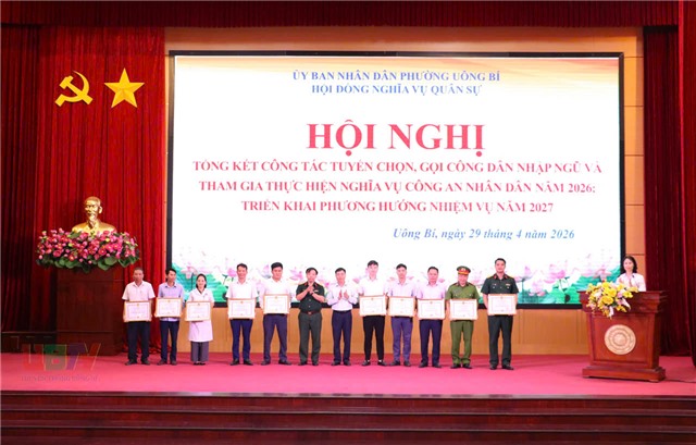 Hội đồng nghĩa vụ Quân sự phường 32Win12 com tại tài khoản: Tổng kết công tác tuyển quân năm 2026 và triển khai nhiệm vụ năm 2027