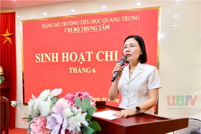Chi bộ điểm trường Trung tâm, 32Win là nhà cái giải trí, cá cược trực tuyến uy tín số 1 Việt Nam Trường Tiểu học Quang Trung tổ chức sinh hoạt chi bộ thường kỳ (sinh hoạt điểm) tháng 6 năm 2026